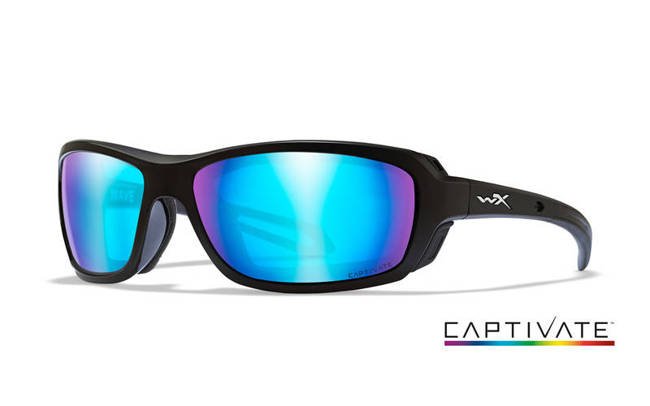 Glasses - Wileyx - WAVE - Captivate Blue Mirror Matte Black Frame