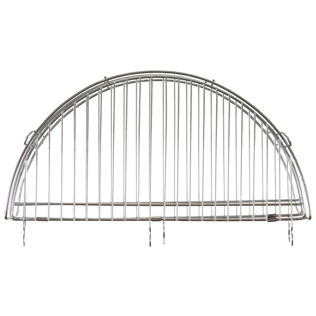 Grill grate, round, w/chain, foldable, steel, ca. 46,8 cm