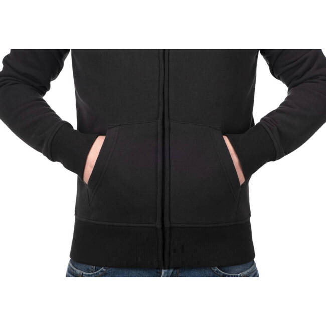 HOODIE WITH ZIPPER AND CG LOGO - BLACK - CLAWGEAR