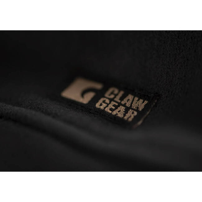 HOODIE WITH ZIPPER AND CG LOGO - BLACK - CLAWGEAR