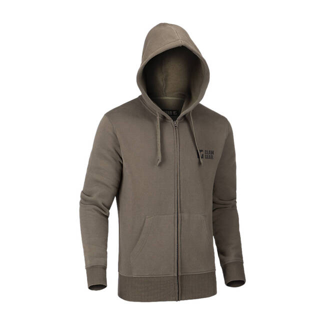 HOODIE WITH ZIPPER AND CG LOGO - RAL 7013 - CLAWGEAR