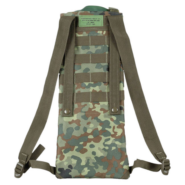 HYDRATION BACKPACK SET WITH BLADDER AND INTERCHANGEABLE MOUTHPIECE - MOLLE SYSTEM - FLECKTARN - 2,5 L - MFH 