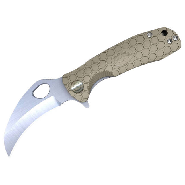 Honey Badger - TAN PLAIN - LARGE - CLAW POCKET KNIFE