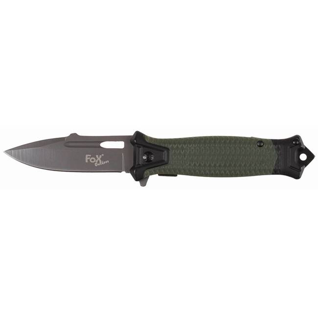 Jack Knife, "Snake", one-handed, OD Green, metal handle