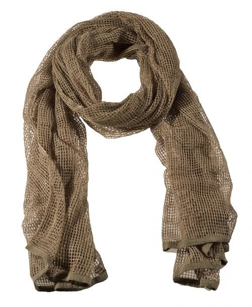 KHAKI NET SCARF 190 x 90 CM