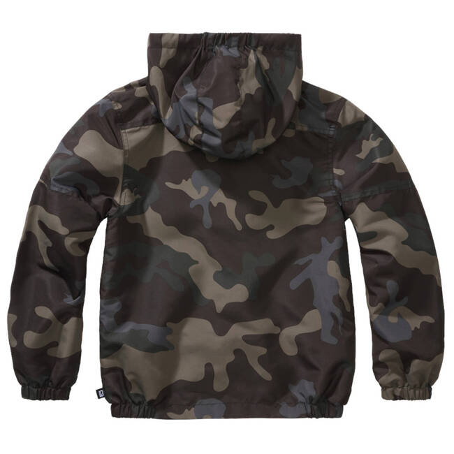 KIDS SUMMER JACKET WITH FRONT ZIPPER - WINDBREAKER - DARKCAMO - BRANDIT