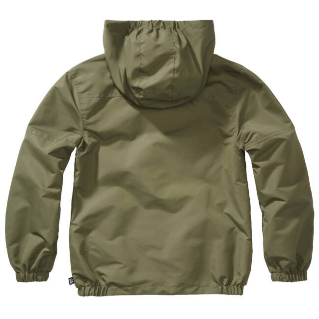 KIDS SUMMER JACKET WITH FRONT ZIPPER - WINDBREAKER - OLIVE GREEN - BRANDIT