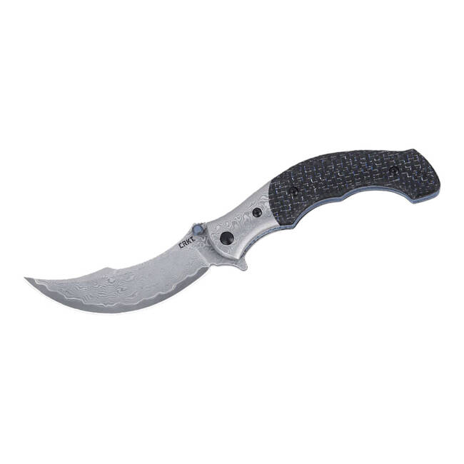 KNIFE WITH ASSISTED OPENER RITUAL COMPACT CF DAMASCUS - CRKT