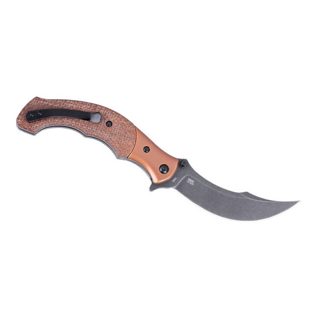 KNIFE WITH ASSISTED OPENER RITUAL COMPACT MICARTA NATURAL - CRKT