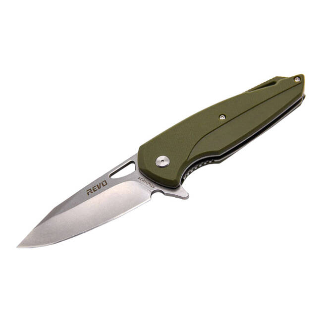 KNIFE WITH ASSISTED OPENER VIPERA XL CLIPPOINT OD GREEN - REVO