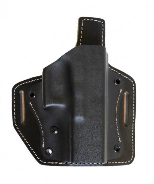 KYDEX OWB Belt Holster With Leather Back Dual Clip REX Zero-1