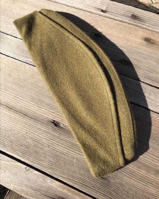 Kaki Cloth Winter Bonnet, Romanian Army Surplus 