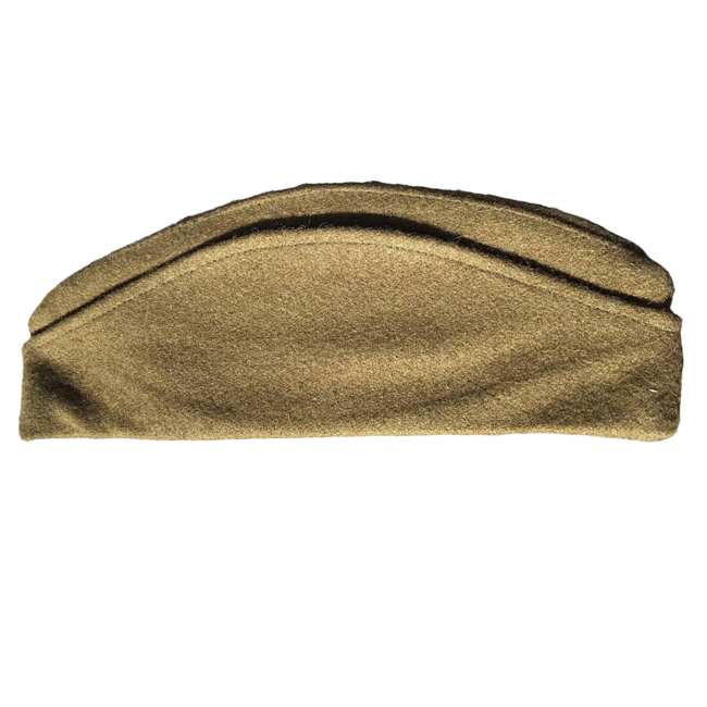 Kaki Cloth Winter Bonnet, Romanian Army Surplus 