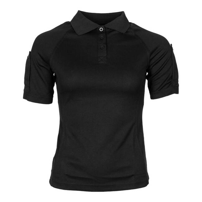 LADIES BLACK POLO SHIRT - MILITARY SURPLUS FROM BRITISH ARMY - LIKE NEW