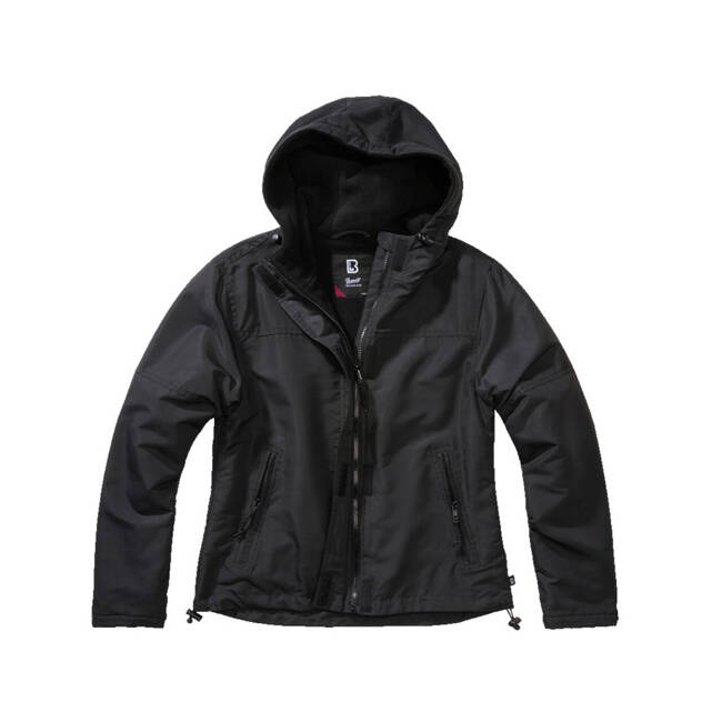 LADIES JACKET - FRONTZIP WINDBREAKER - BLACK - BRANDIT 