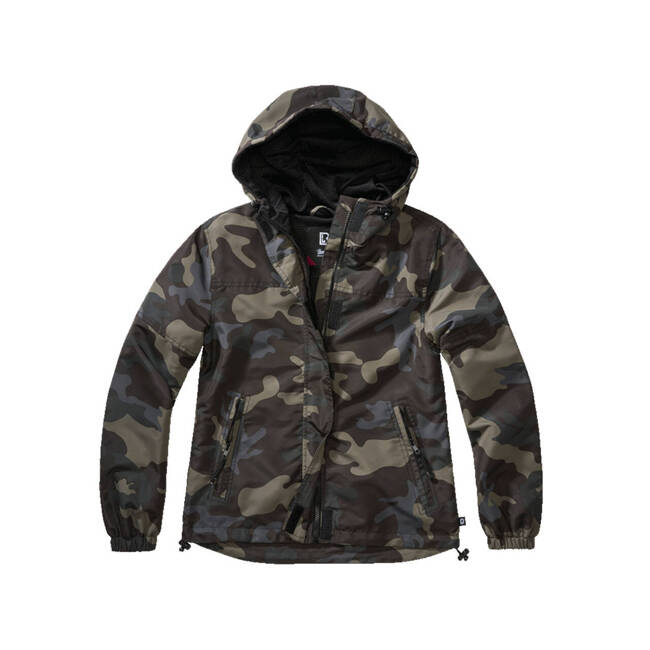 LADIES SUMMER JACKET - FRONTZIP WINDBREAKER - DARKCAMO - BRANDED 