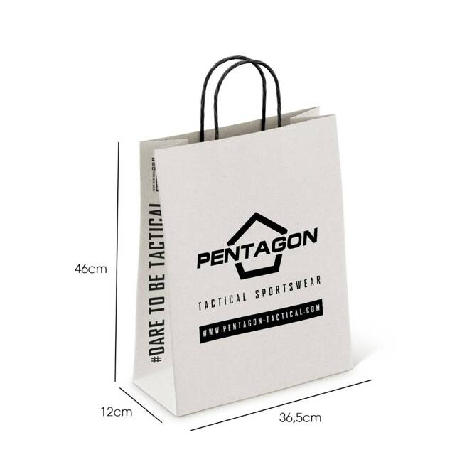 LARGE PAPER HANDBAG - WHITE - PENTAGON