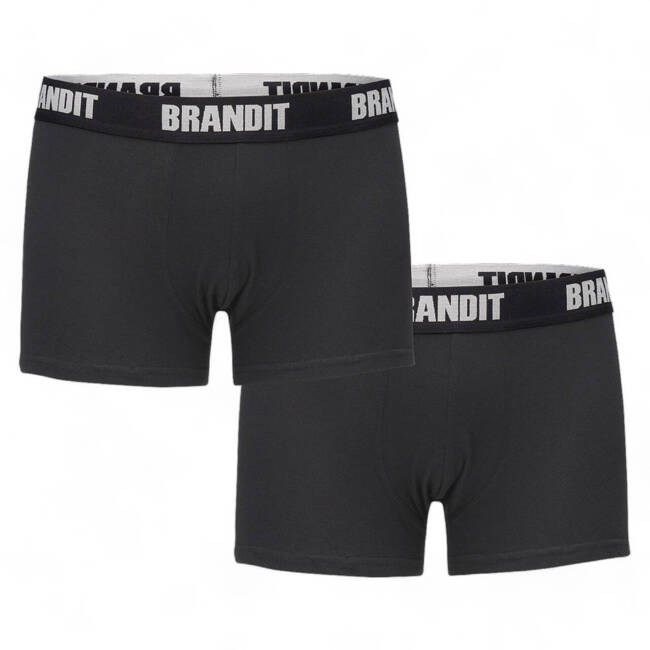 LOGO BOXERS - BLACK /BLACK - BRANDID (2/PACK)