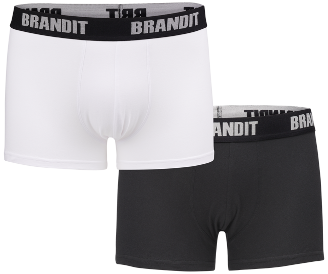 LOGO BOXERS - WHITE/BLACK - BRANDID (2/PACK)