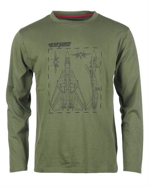 LONG SLEEVE SHIRT - "TOP GUN" - MIL-TEC® - OD