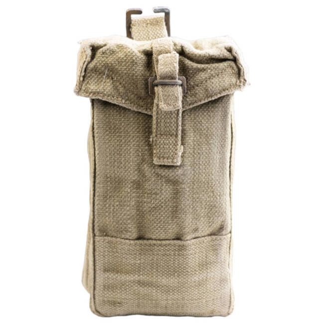 MAGAZINE POUCH - MILITARY SURPLUS BELGIAN ARMY - GREEN OD - SMALL - USED