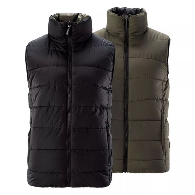 MEN'S QUILTED VEST MAGNUM - BLACK/OLIVE GREEN