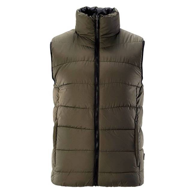 MEN'S QUILTED VEST MAGNUM - BLACK/OLIVE GREEN