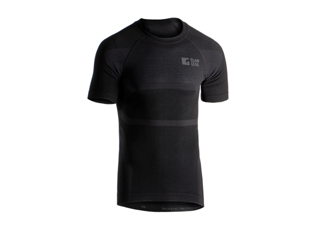 MERINO SHORT SLEEVE SEAMLESS SHIRT - BLACK