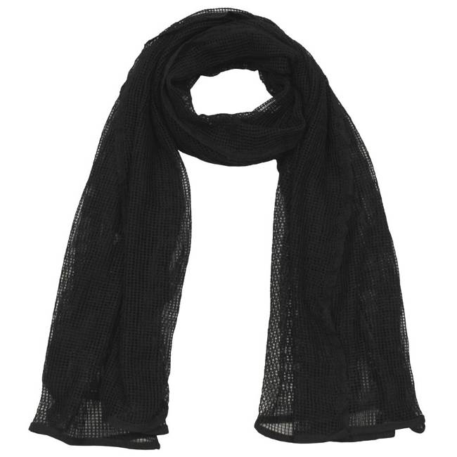 MESH SCARF - 190 x 90 CM - BLACK 