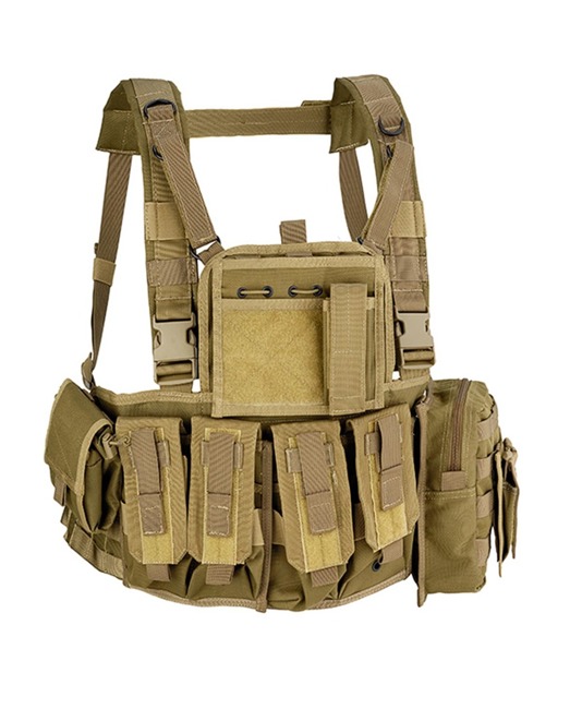 MOLLE RECON CHEST RIG, ARMOR VEST - DEFCON 5® - COYOTE TAN