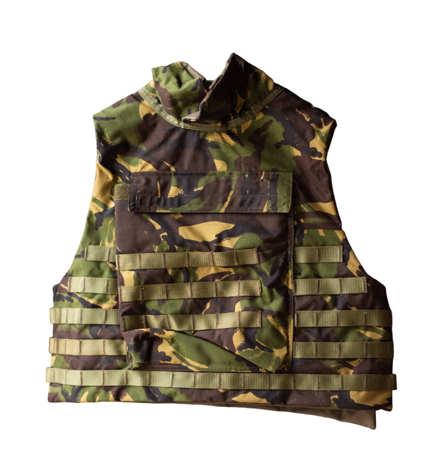 MOLLE TACTICAL VEST - WITHOUT PROTECTIONS - CAMOUFLAGE DPM - MILITARY SURPLUS ROMANIAN ARMY - IN GOOD CONDITION