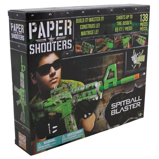 PAPER AMMO WEAPON KIT - SPITBALL BLASTER - GREEN - Paper Shooters®