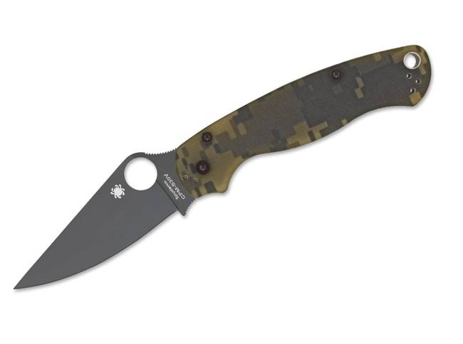 PARA-MILITARY 2 - BLACK BLADE - POCKET KNIFE - SPYDERCO