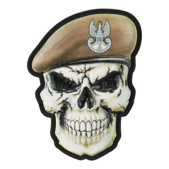 PATCH SKULL WITH BERET POLAND (TERRITORIAL DEFENCE FORCE) - OLIVE - M-TAC