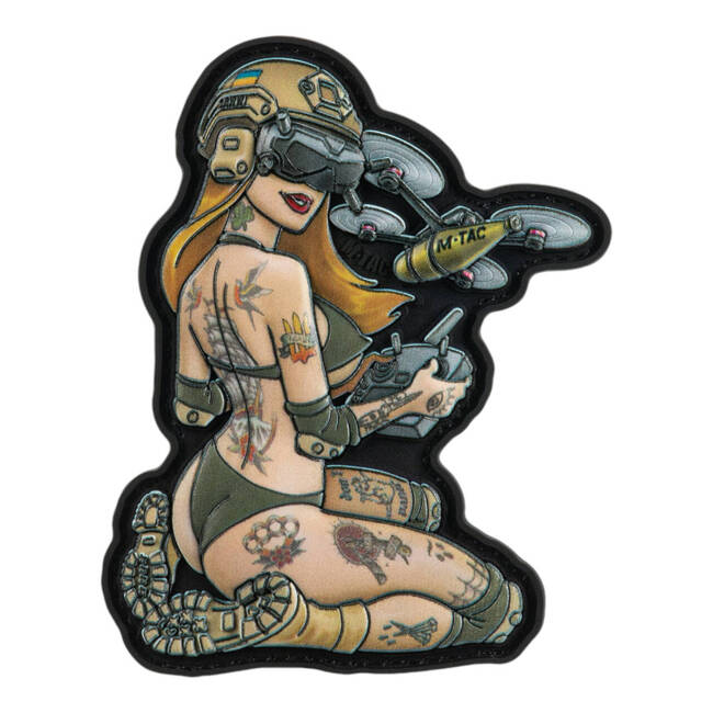 PATCH TACTICAL GIRL ?6 PVC HOOLIGAN - OLIVE V2 - M-TAC