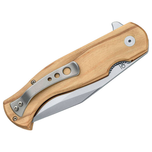 POCKET KNIFE EAST WOOD TIGER OLIVE WOOD - FOX KNIVES