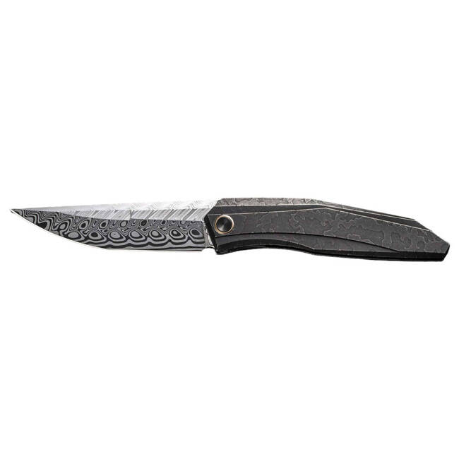 POCKET KNIFE "WE Knife Cybernetic Titanium Black Etching Pattern Damascus" - Böker