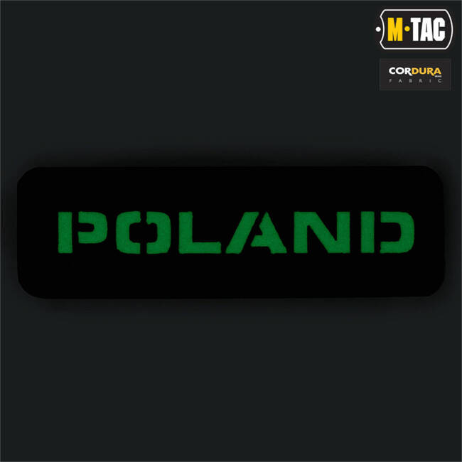 POLAND PATCH - 25 x 80 mm - LASER CUT - BLACK/GID - M-TAC