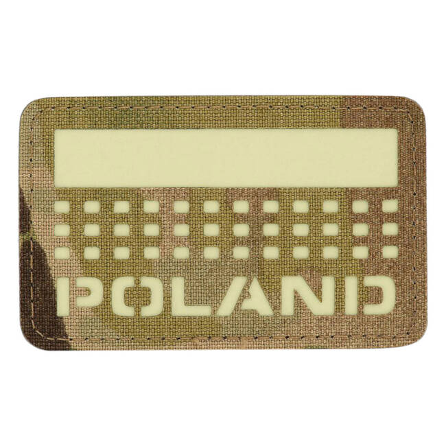 POLAND PATCH (with flag) - 50 x 80 mm - LASER CUT - MULTICAM/GID - M-TAC