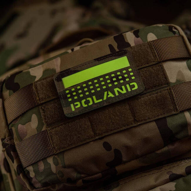 POLAND PATCH (with flag) - 50 x 80 mm - LASER CUT - MULTICAM/GID - M-TAC