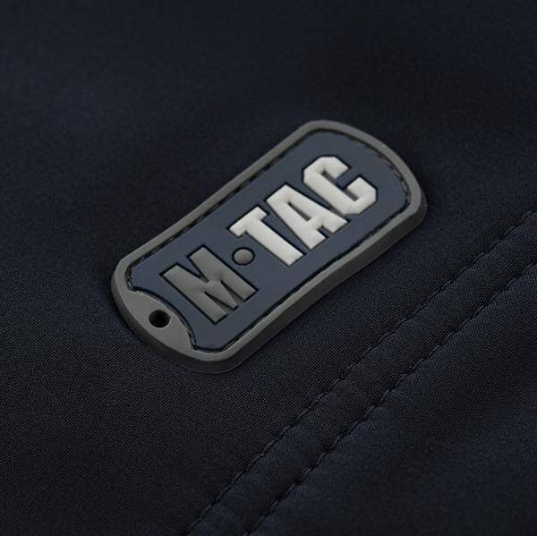 POLICE SOFTSHELL JACKET, DARK NAVY BLUE - M-TAC - WITH EMBLEMS - PRISON POLICE ANP