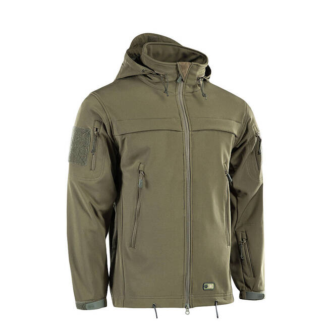 POLICE SOFTSHELL JACKET, OLIVE - M-TAC