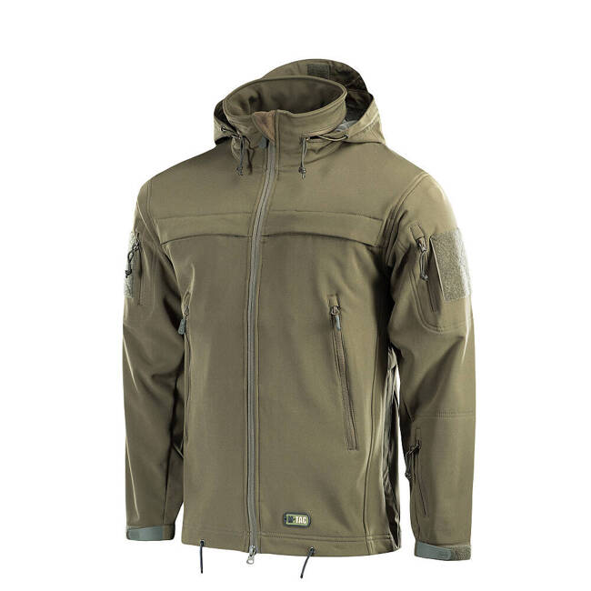 POLICE SOFTSHELL JACKET, OLIVE - M-TAC