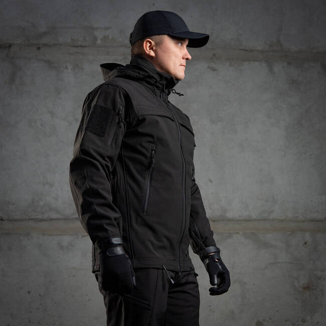 POLICE SOFTSHELL JACKET, OLIVE - M-TAC