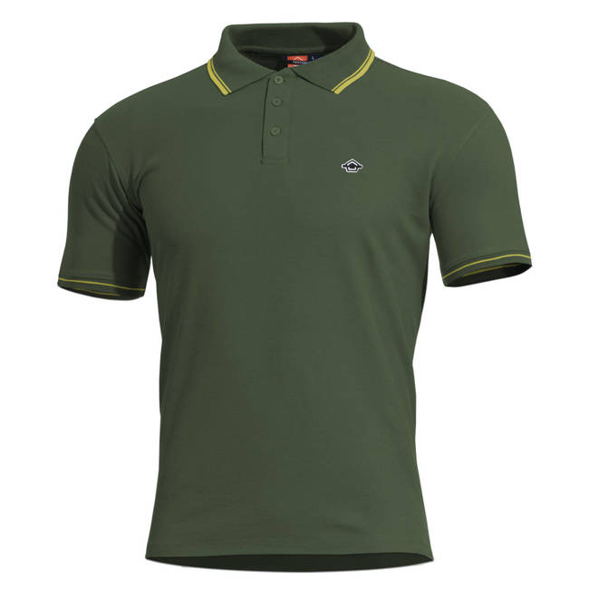 POLO T-SHIRT - ANIKETOS STRIPES - Pentagon® - SPRING BOK GREEN