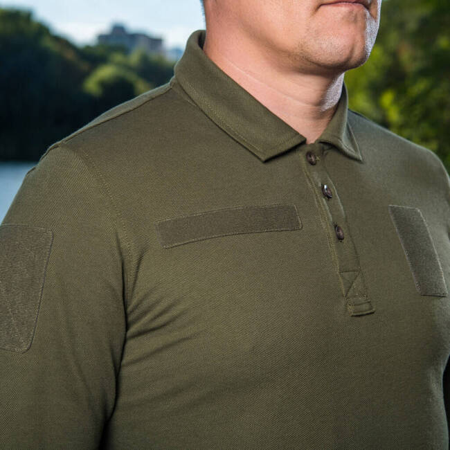 POLO TACTICAL SHIRT LONG SLEEVE 65/35 - ARMY OLIVE - M-TAC