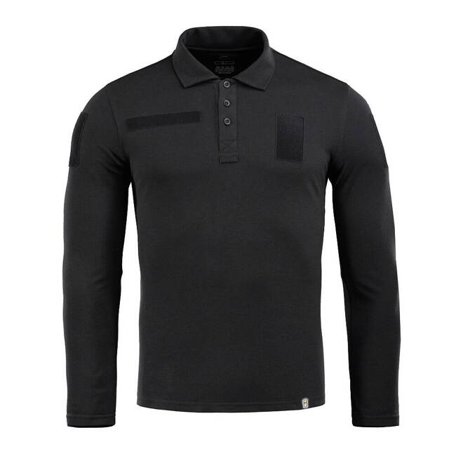 POLO TACTICAL SHIRT LONG SLEEVE 65/35 - BLACK - M-TAC