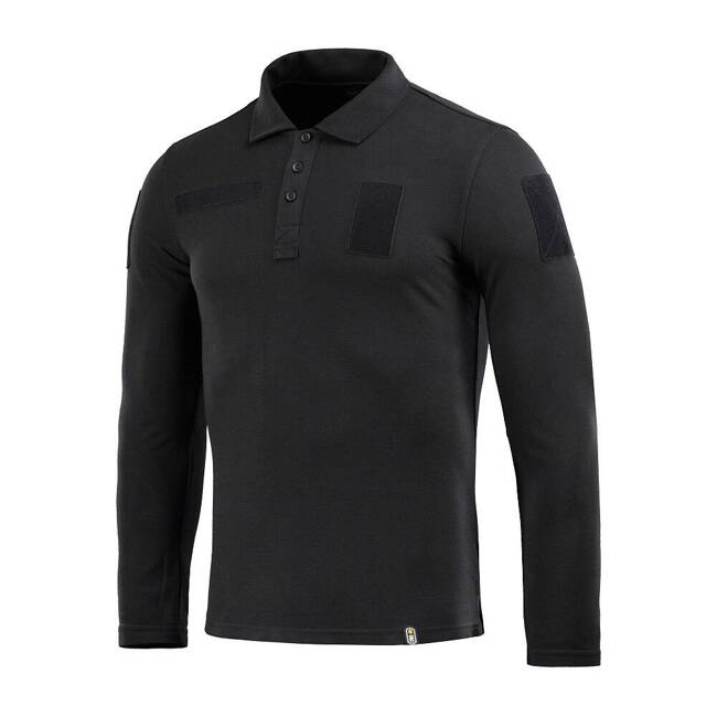 POLO TACTICAL SHIRT LONG SLEEVE 65/35 - BLACK - M-TAC