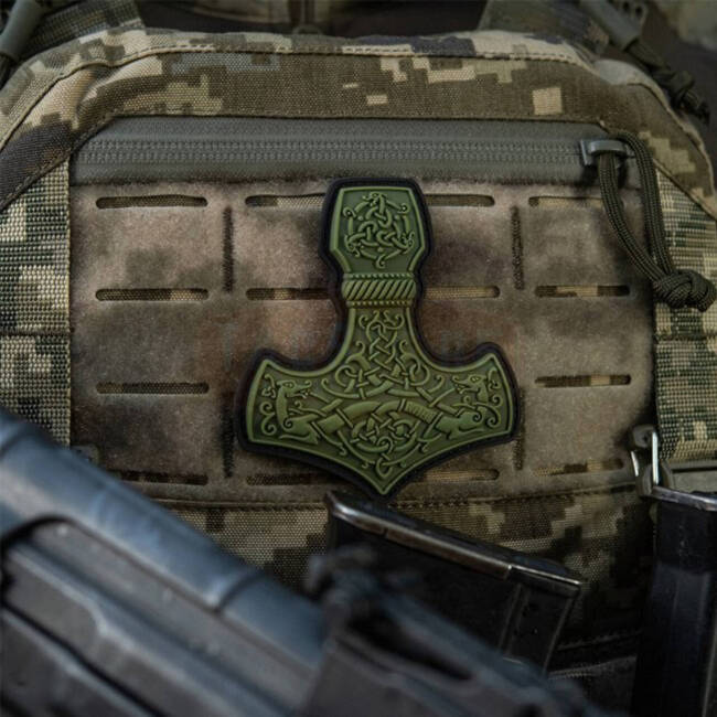 PVC PATCH 3D MJÖLNIR - LARGE - OLIVE - M-TAC  