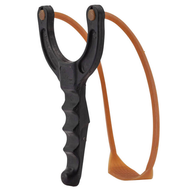 Plastic slingshot - black - SHOOT AGAIN